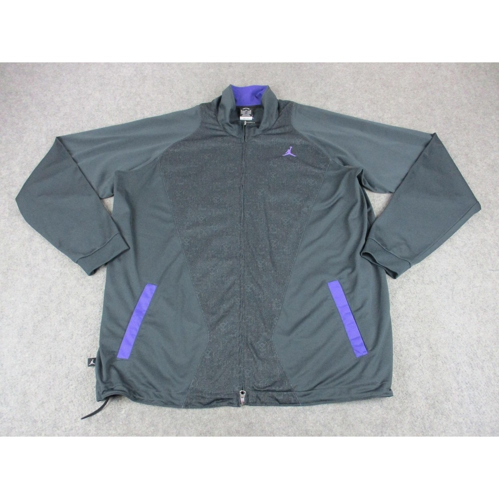 Jordan Jacket Mens Extra Large Black Purple Chris Paul CP3 Full Zip Track Coat